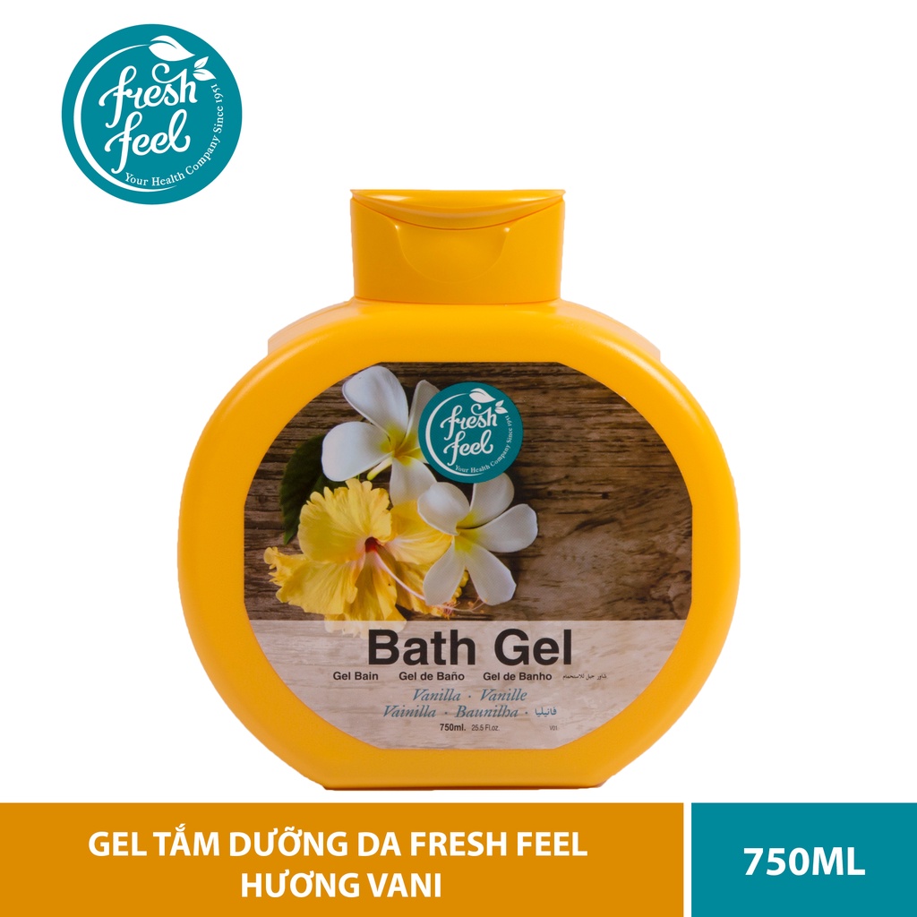 Sữa tắm dưỡng da chính hãng Fresh Feel hương Vani 750ml