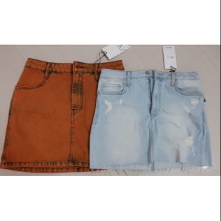 Chân váy jean zara size M và F21 size M