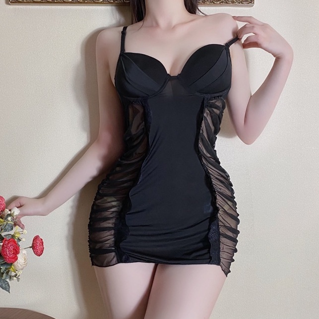Váy Ngủ Body Sexy Có Đệm Ngực 5008 Kèm Quần Chíp Xinh
