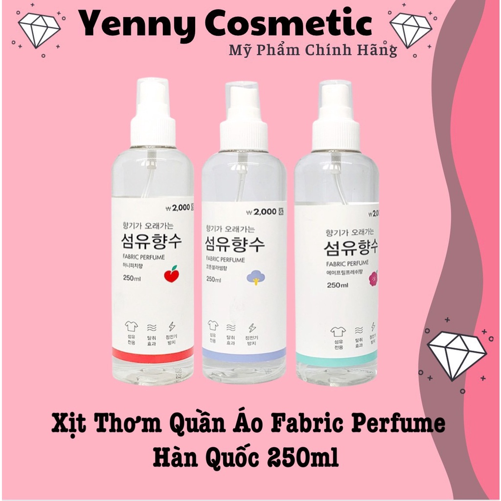 Xịt Thơm Quần Áo Fabric Perfume Hàn Quốc 250ml