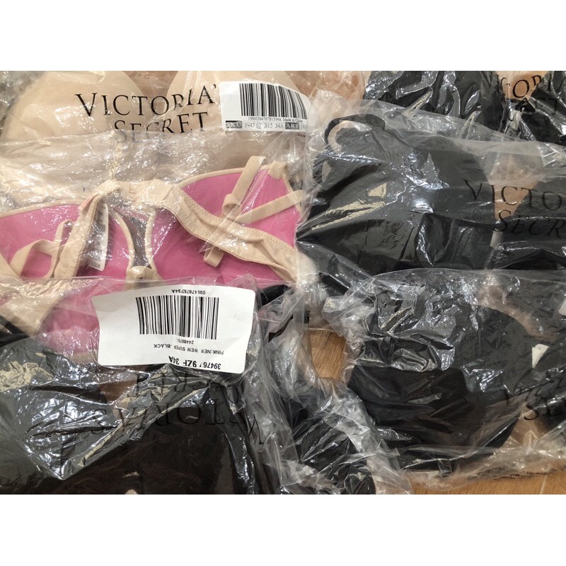 Áo ngực Victoria's secret siêu nâng đen, kem-auth 100%