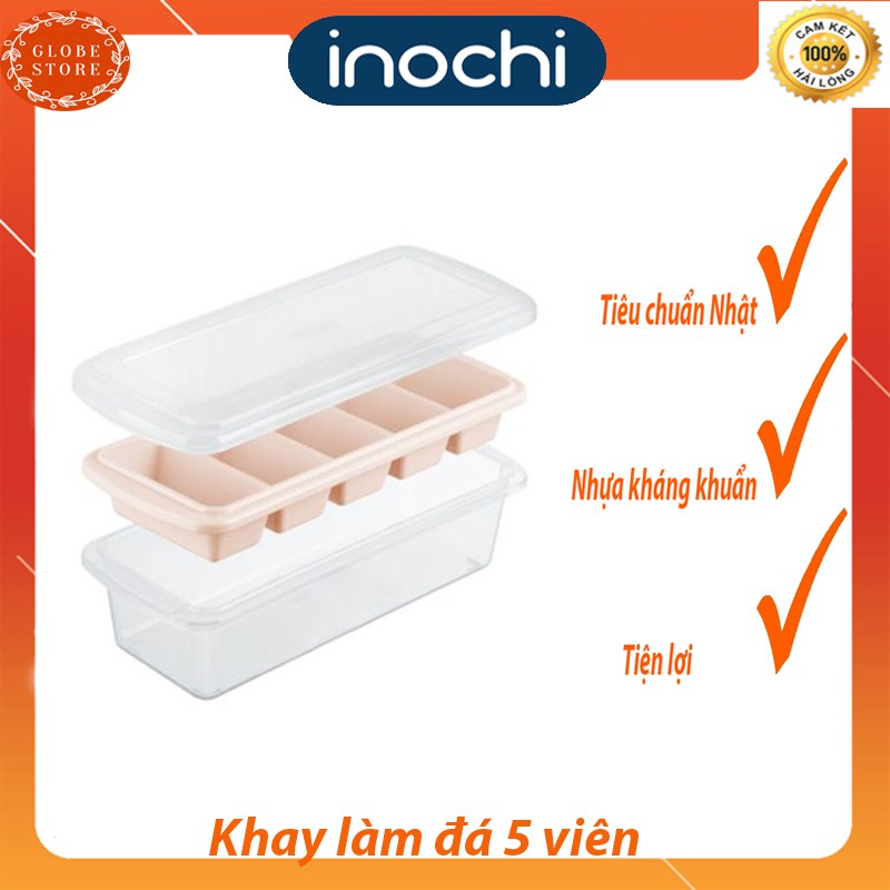 Khay Có Nắp Làm Đá Thanh, Làm Thach INOCHI 5 Viên