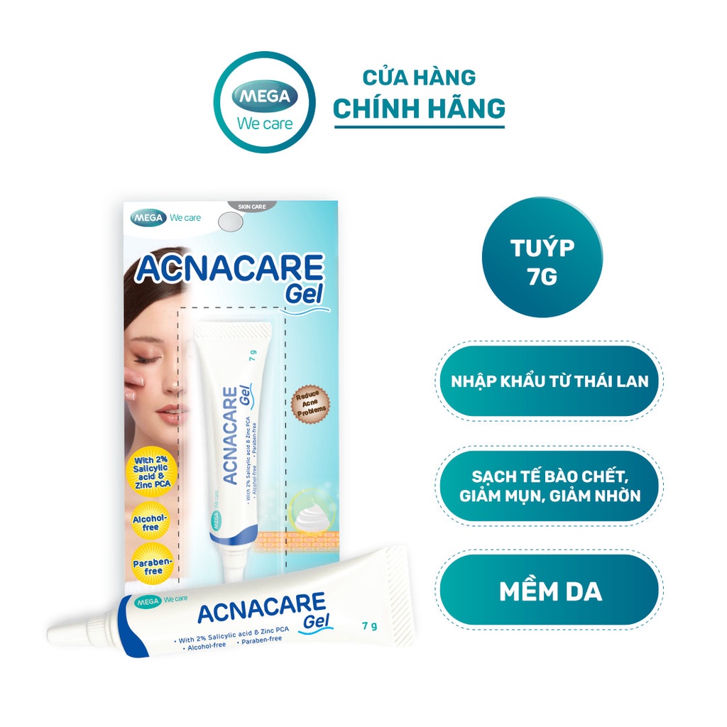 Acnacare Gel- Làm Sạch Tế Bào Chết, Giảm Mụn, Giảm nhờn, Làm Mềm Da