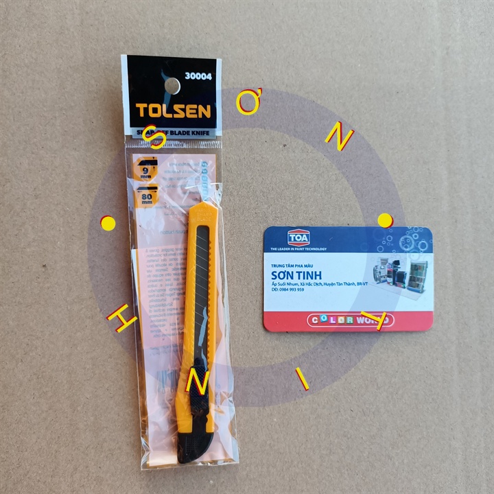 Dao rọc giấy mini cán nhựa 9*80MM Tolsen 30004