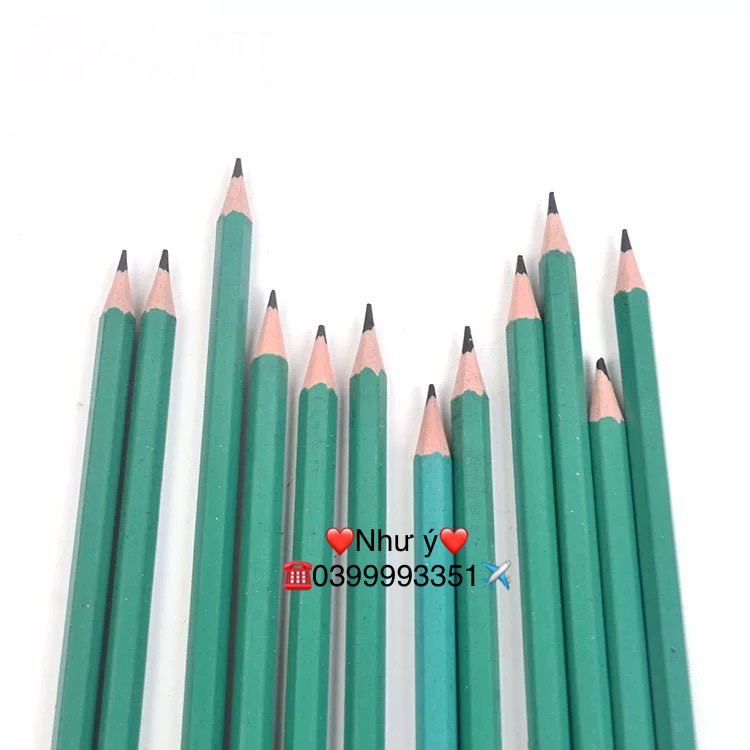 12 cây bút chì 2B Xanh Học Sinh
