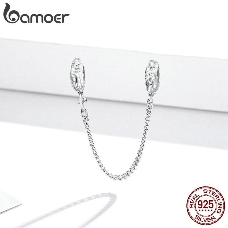 Mặt Phụ Kiện Bamoer SCC1577 Dạng Dây Xích Bằng Bạc S925 Làm Trang Sức / Vòng Tay Cho Nữ