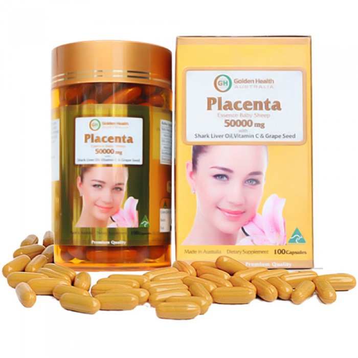 [ Hàng Chuẩn ÚC ] Golden Healthy Placenta 50000mg - Viên uống nhau thai cừu 100 viên | BigBuy360 - bigbuy360.vn