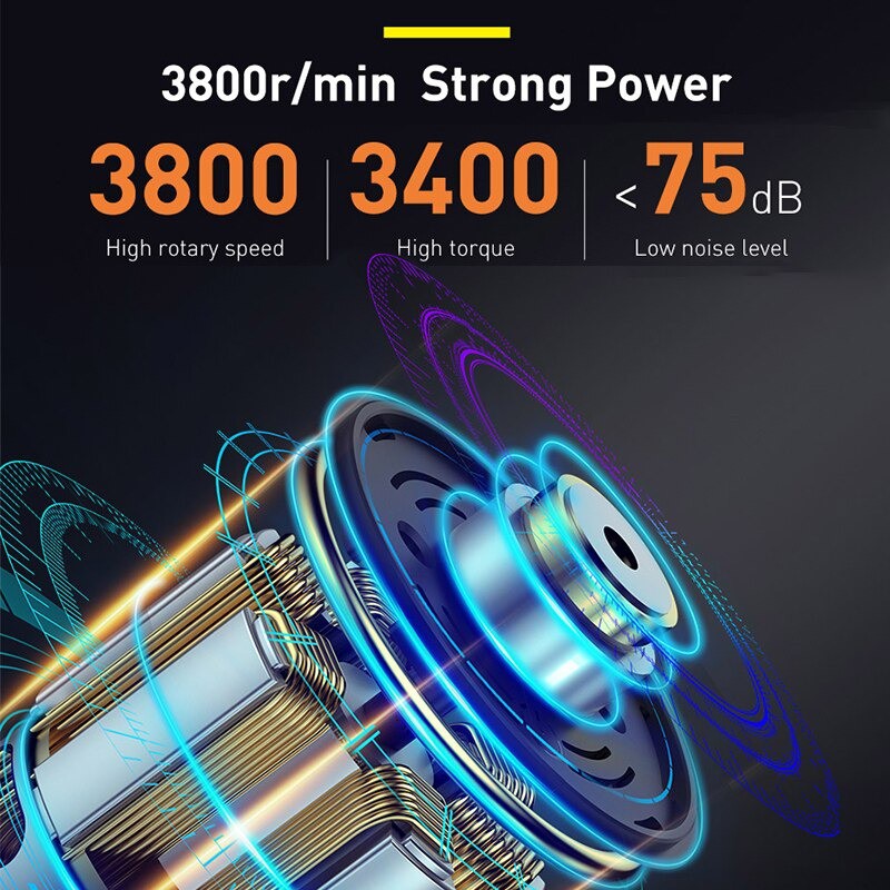 ▶️Máy đánh bóng ô tô không dây Baseus 3800 vòng/phút Pin 4000mAh 30W dùng trong 45 phút  - Phân phối C