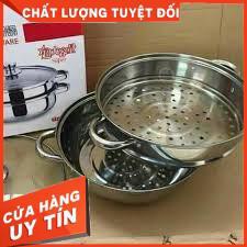 Nồi hấp INOX 2 tầng siêu đẹp,Nồi hấp 2 tầng 28cm