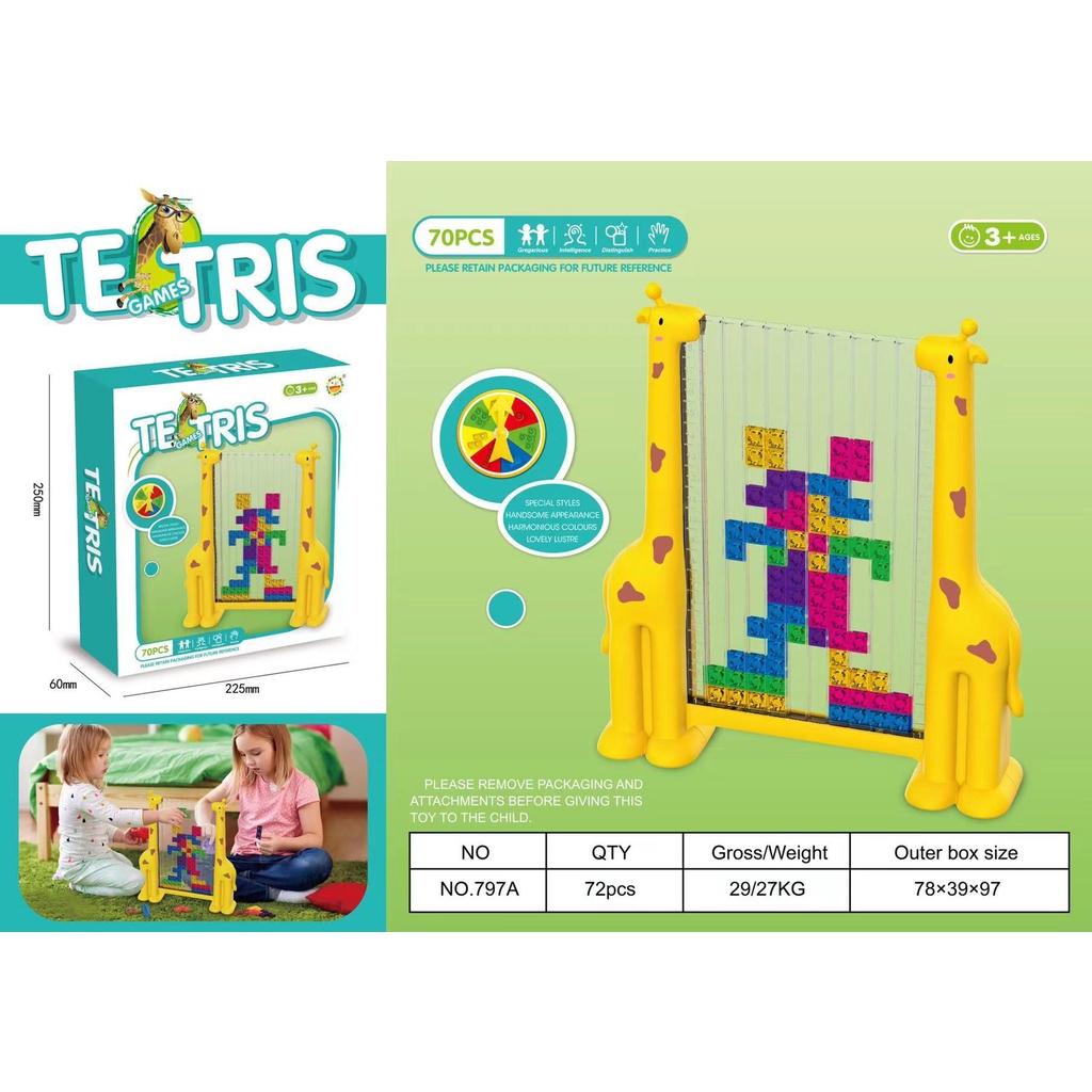 Đồ Chơi Xếp Hình Tetris Ba Chiều Luyện Tập Tư Duy Cho Bé Trai Và Bé Gái