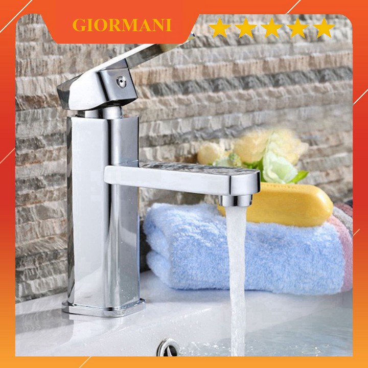 Full bộ sen tắm và vòi chậu rửa mặt Lavabo vuông kết hợp vòi sen tăng áp SNL902-SNL16 Hàng GIORMANI TAIWAN