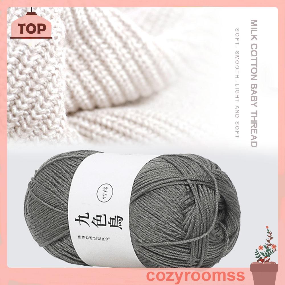 1 Cuộn 6 Cuộn Len Sợi Tre Cotton Đan Quần Áo Em Bé