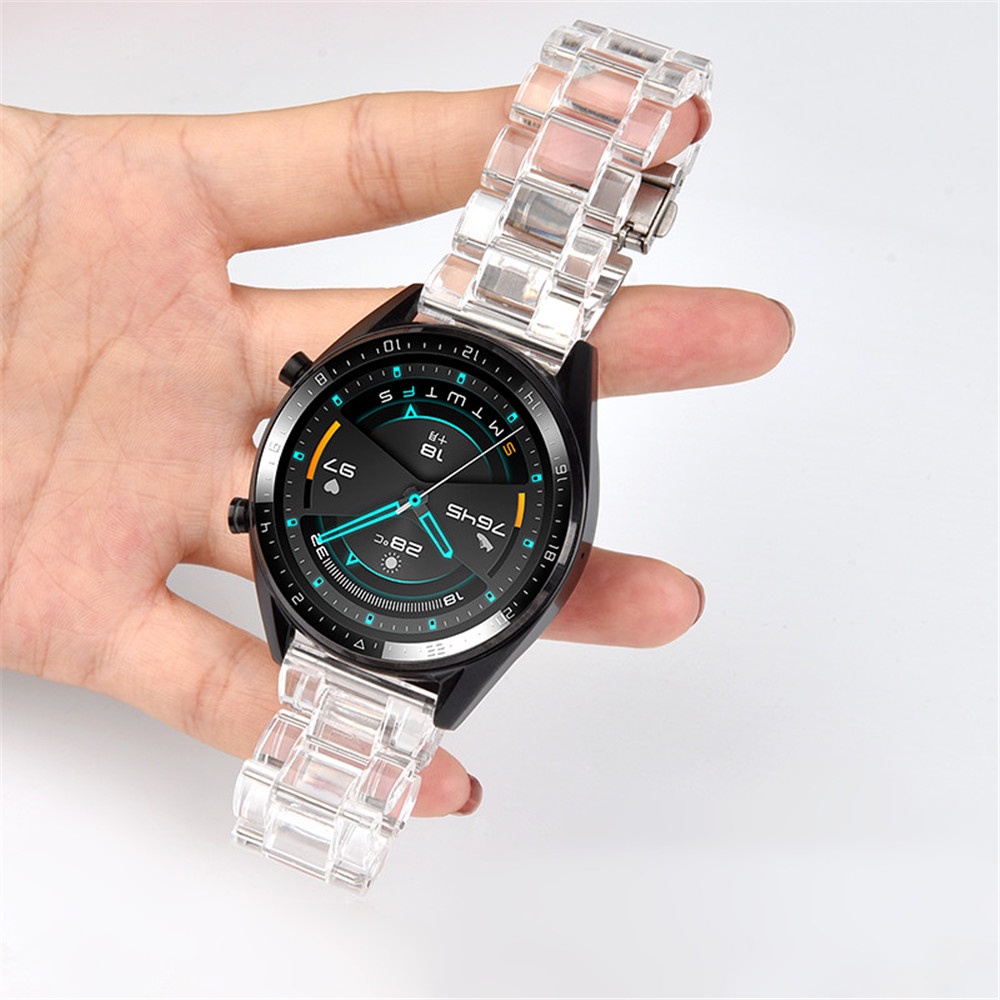 Dây Đeo Silicone Trong Suốt Cho Đồng Hồ Thông Minh Huawei Watch GT2 GT3 Pro 46mm 42mm 43mm GT2e Honor Magic 2
