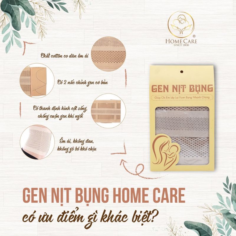 Gen định hình vòng 2 sau sinh Home Care từ cotton co dãn 4 chiều