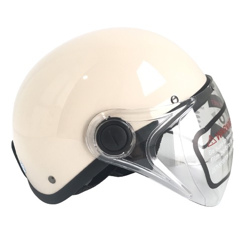 Nón bảo hiểm nửa đầu - kính trắng - Siêu xinh - Amby Helmet - Sữa bóng