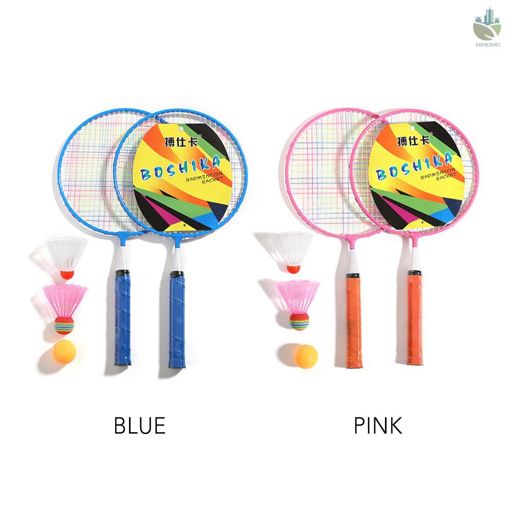 Bộ 2 vợt cầu lông/bóng tennis chơi trong/ngoài trời thiết kế sáng tạo siêu bền dành cho bé