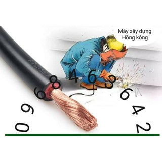 1 mét dây cáp hàn korea lõi đồng mềm cho máy hàn điện tử loại 16 25