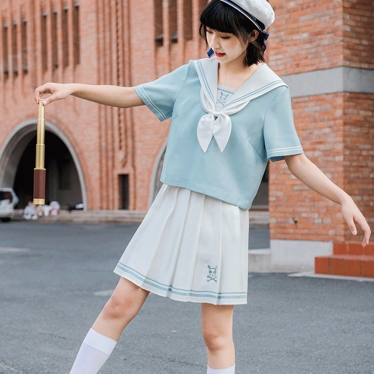 Set Áo Sơ Mi Tay Ngắn Phối Chân Váy Thời Trang Cho Nữ | BigBuy360 - bigbuy360.vn