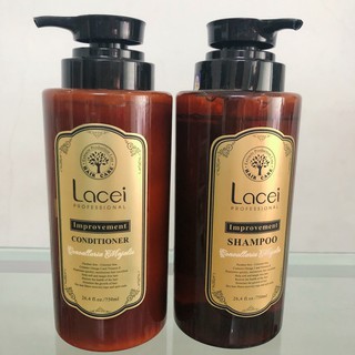 Bộ Dầu gội xả Lacei improvement (nâu) cho tóc khô hư tổn 750ml