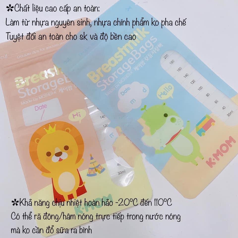 Túi trữ sữa K-Mom KMom Hàn Quốc 200ml