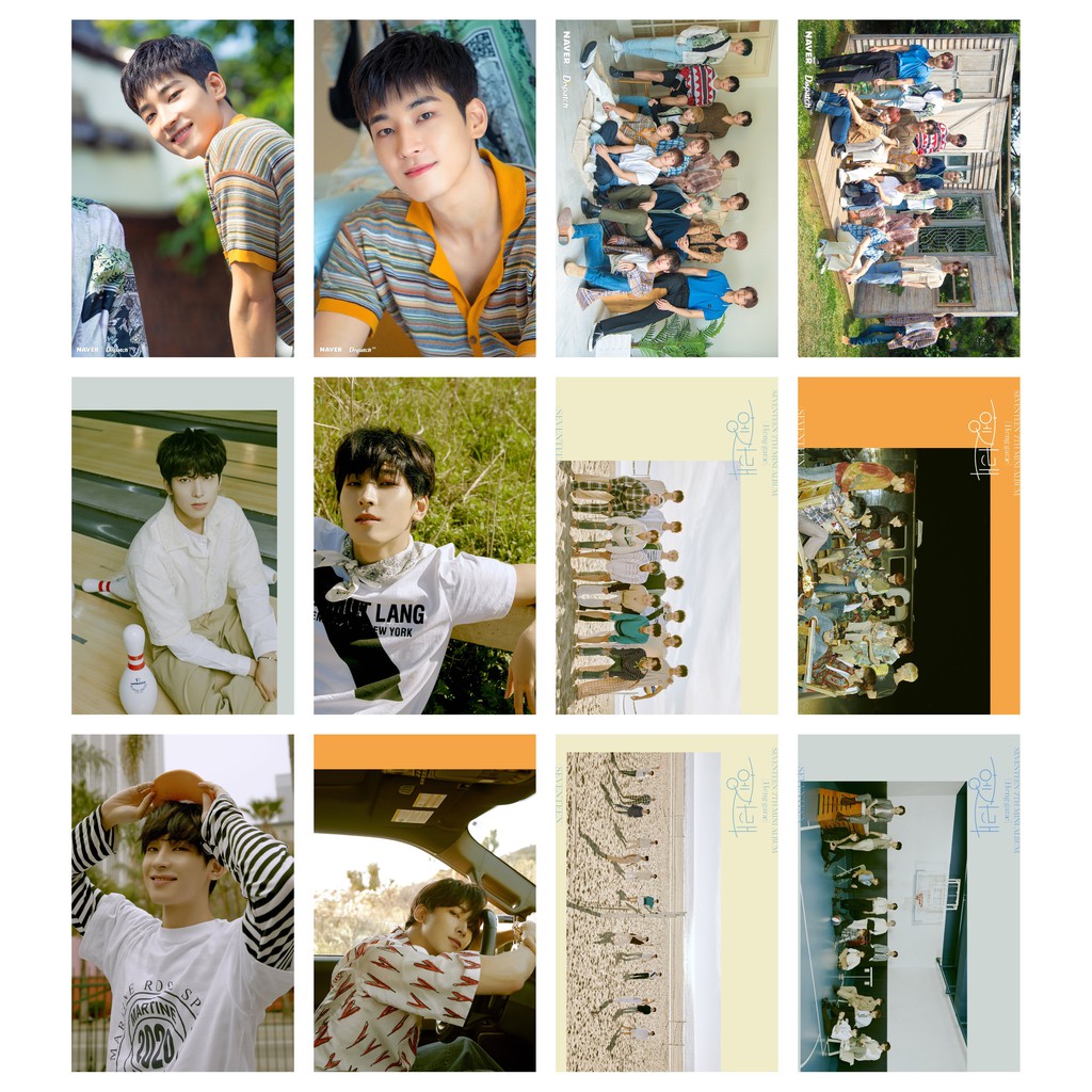 Bộ 12 poster A4 nhóm SEVENTEEN bộ ảnh Heng : garae