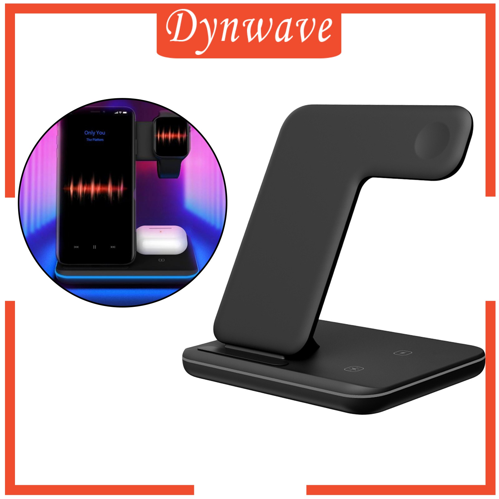 [DYNWAVE] 3 in 1 15W Wireless Fast Charging Station Charger Dock Stand for iPhone