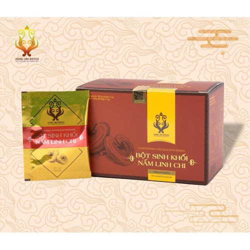 [Hoàng Linh Biotech] - Bột Sinh Khối Nấm Linh Chi (20gói/hộp)