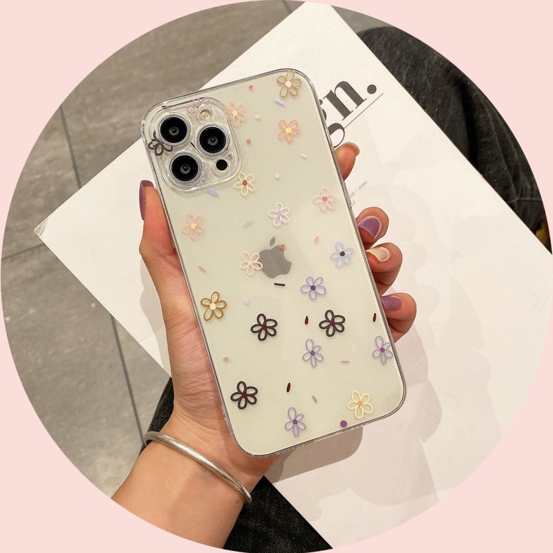 Ốp điện thoại mềm họa tiết hoa cho Samsung Galaxy A22 A32 A52 A52S A72 A20S A12 M12 M32 S20 FE S21 Plus Ultra 4G 5G