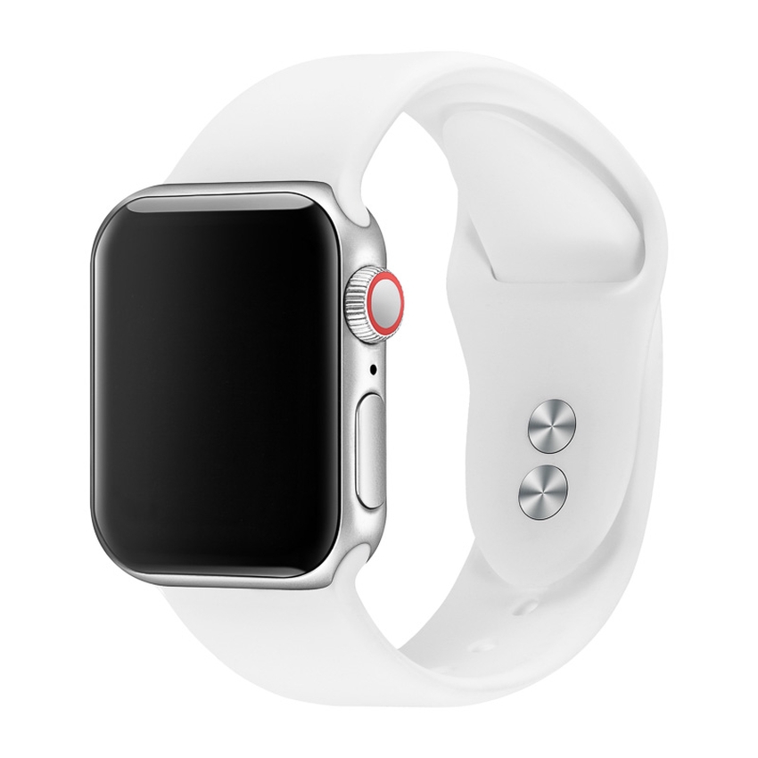 Dây đeo silicone màu trơn đơn giản thay thế cho đồng hồ thông minh Apple Watch iWatch 7 6 SE 5 4 3 2 1 45 41 38 40 42 44mm