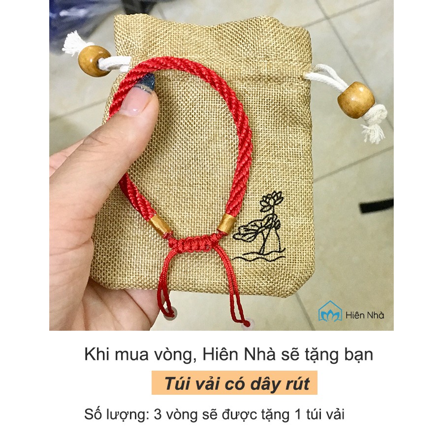 Vòng chỉ ngũ sắc đỏ vàng nhiều loại - Vòng tay phong thủy nhiều màu bình an, may mắn - Hiên Nhà