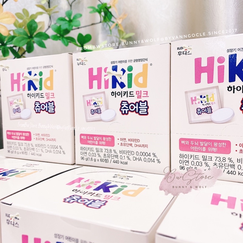 Sữa Hikid Dạng Viên Hộp 60 viên cho bé từ 3-12y - Hàn Quốc