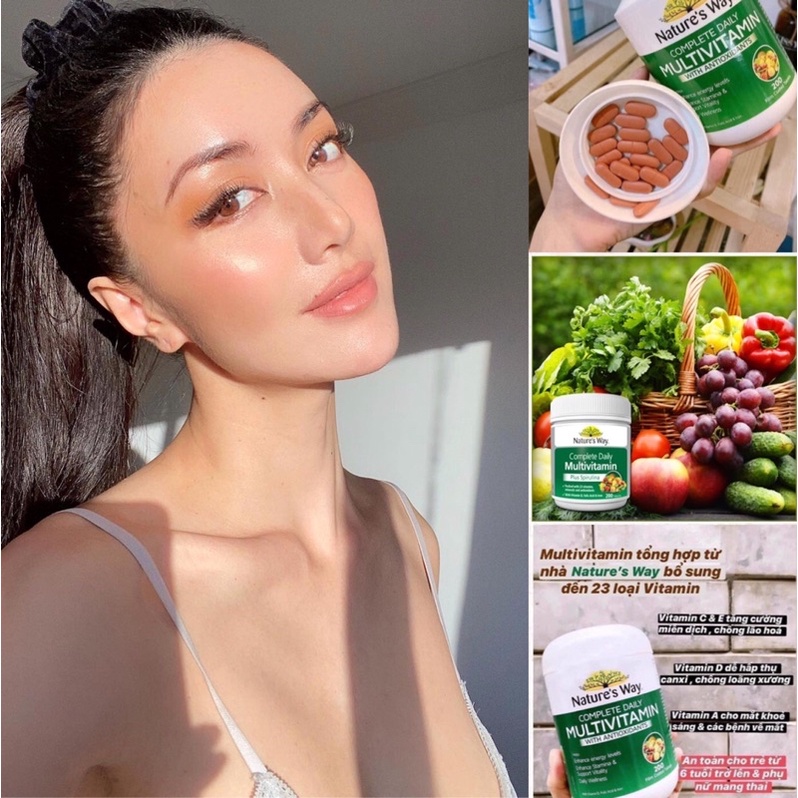 Viên Uống Vitamin Tổng Hợp Úc, Viên Tảo Nature's Way Complete Daily Multivitamin Bổ Sung Vitamin Cơ Thể