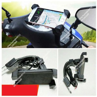 Giá đỡ kẹp điện thoại trên xe máy