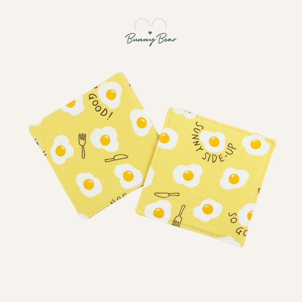 Lót ly vải in hình xinh xắn | Bunny Bear