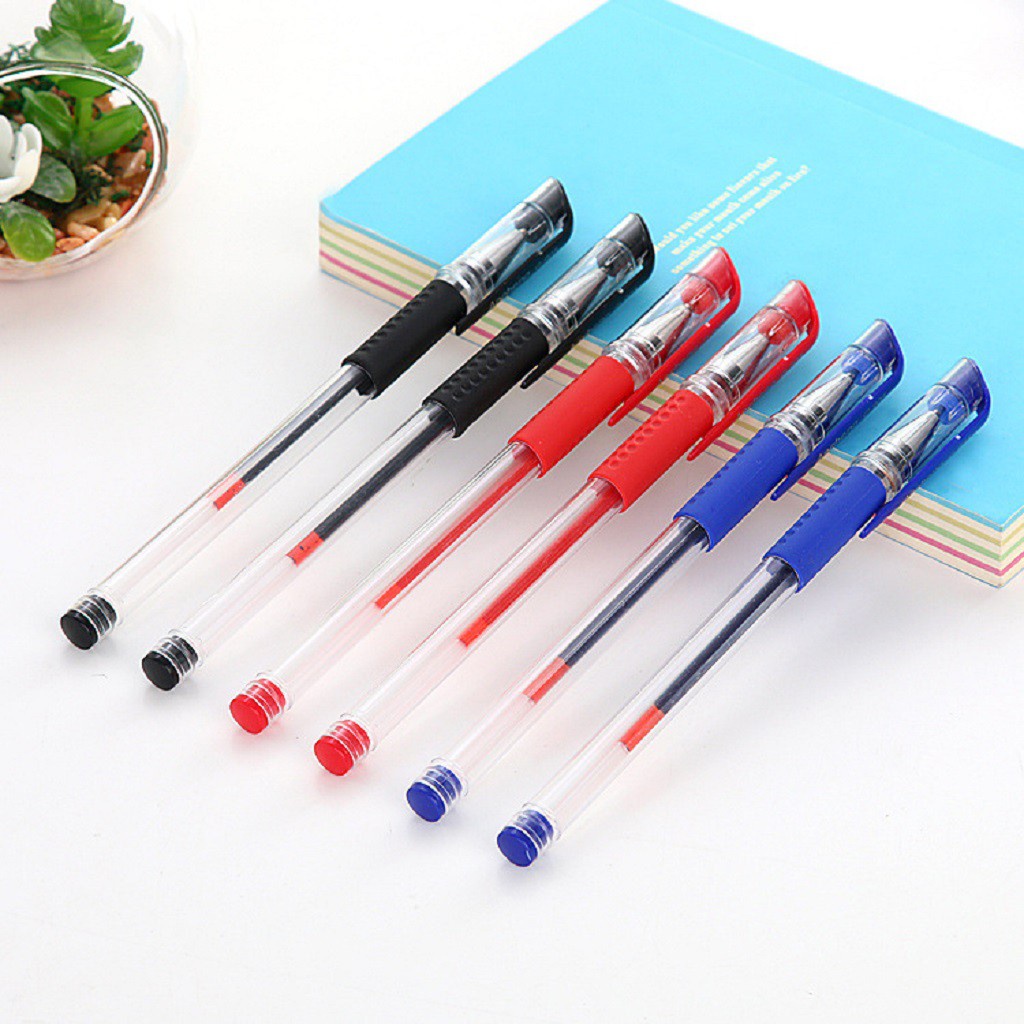 Set 100 bút bi thiên long bút bi nước đen xanh nhiều màu AZ18