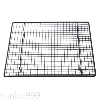 Carbon Steel Wire Grid Cool Rack BBQ Cake Cooling Shelf Nonstick Pie Bread Cake Baking Tray