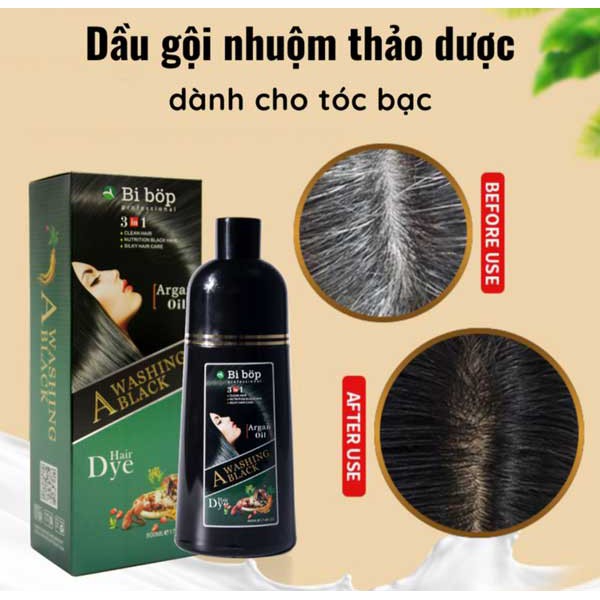 Dầu Gội Đen Tóc BiBop Thảo Dược Nhật Bản (Gội Là Đen)