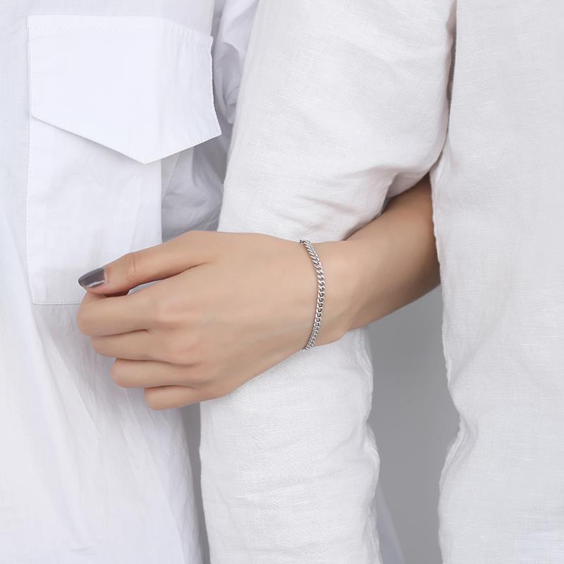 Vòng tay titan dạng xích kích thước 3.5mm sang trọng cho cặp đôi | BigBuy360 - bigbuy360.vn