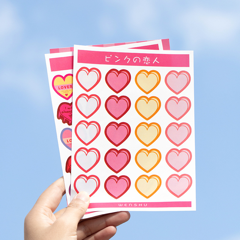 Set 2 tờ nhãn dán trang trí họa tiết gấu đáng yêu dễ thương