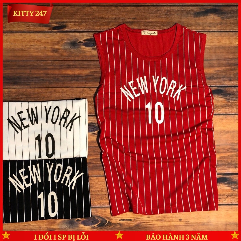 Áo Tank Top Nam KITTY247-AT03 Áo Thun 3 Lỗ Chất Vải Cotton Phong Cách Thể Thao Hàn Quốc - 3 Màu Lựa Chọn