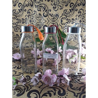 Combo 10CHAI THỦY TINH VUÔNG 350ML NẮP DÂY HOT