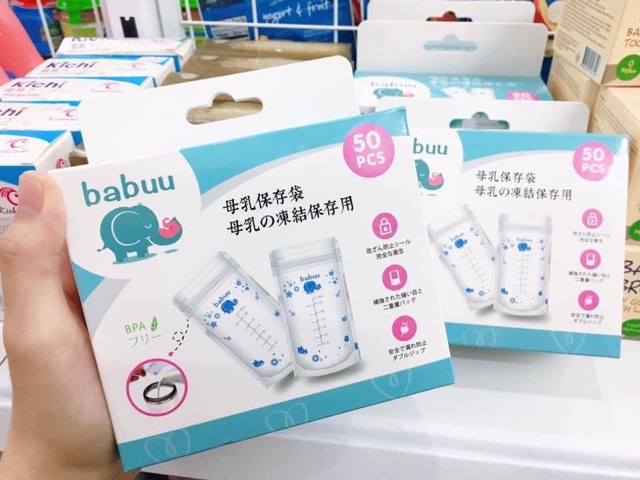Túi trữ sữa Babuu Nhật Bản HỘP 50 CÁI