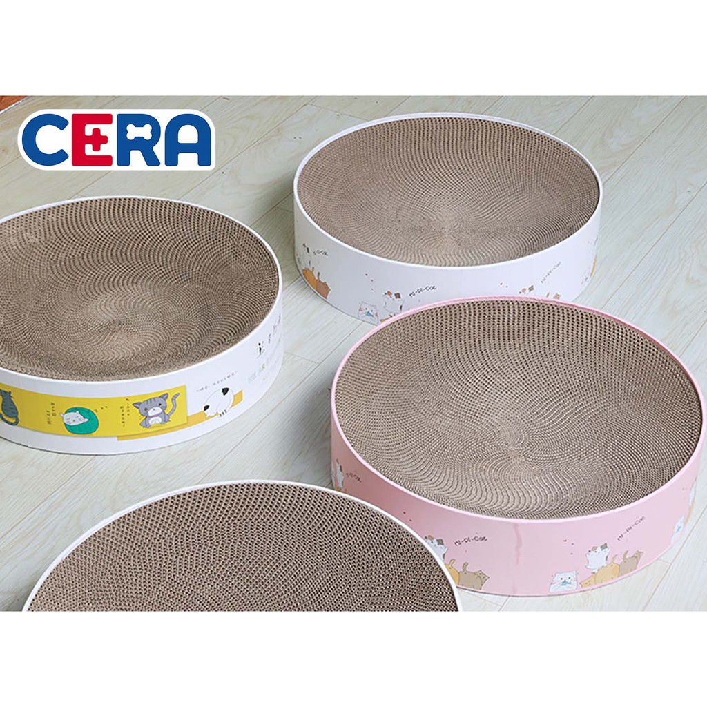[Mã PET50K giảm Giảm 10% - Tối đa 50K đơn từ 250K] BCM 013 Bàn Cào Móng Cho Mèo Hình Tròn (33x33x5.5 cm) - BCM 013