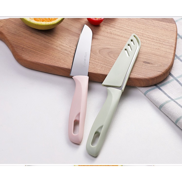 Dao gọt hoa quả có nắp an toàn chất liệu thép không gỉ sắc bén
