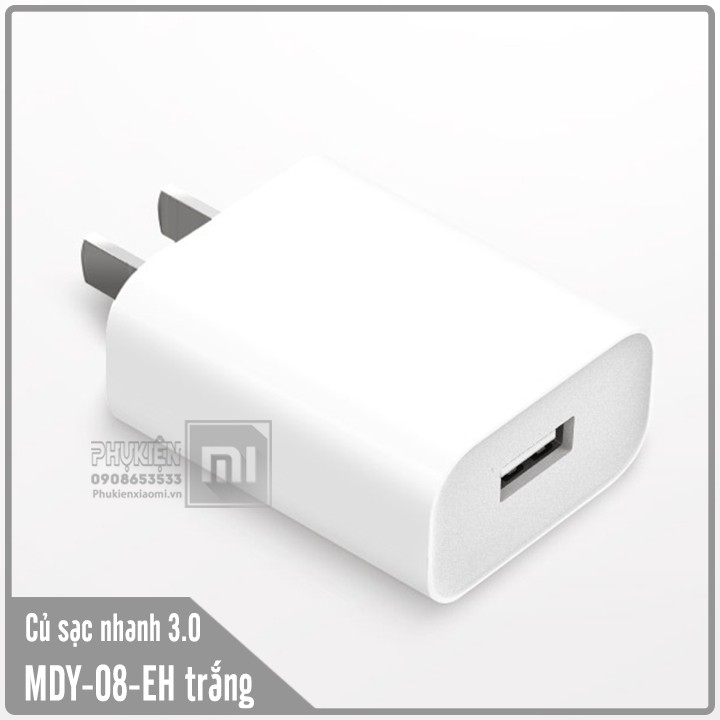 FREESHIP ĐƠN 99K_Củ sạc Xiaomi MDY-08-EH màu trắng Quick Charge 3.0