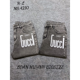 🎋60-90kg quần jean xám giãn form 9 tấc bigsize