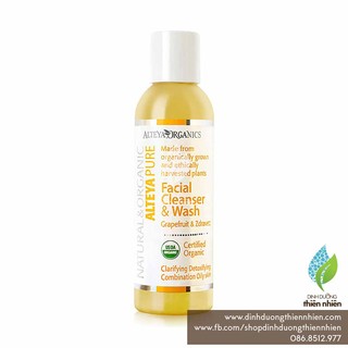 Sữa Rửa Mặt Cây Bưởi Chùm & Hoa Zdravetz Hữu Cơ Alteya Organics Facial Cleanser & Wash, Grapefruit & Zdravetz, 150ml