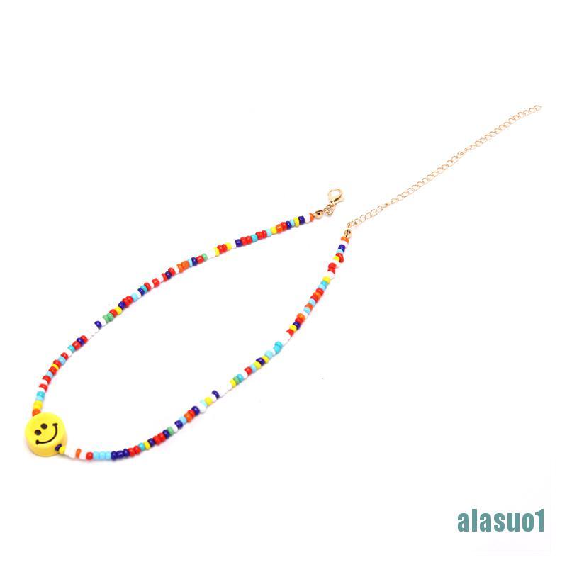 Vòng Cổ Choker Mặt Cười 1 Phong Cách Bohemian