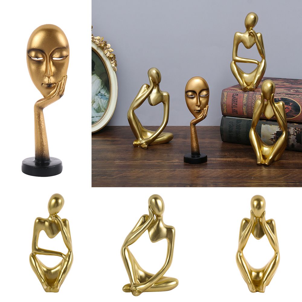 Mô hình tượng điêu khắc nghệ thuật bằng nhựa resin phong cách Bắc Âu hiện đại dành cho trang trí nhà cửa/văn phòng