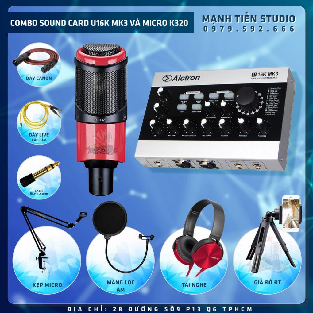 COMBO Sound Card Alctron U16K MK 3 + Micro Takstar PC K320 ( Chuyên Nghiệp )